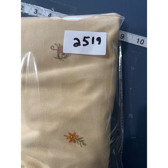 Linen Blend Cropped Pants Tropical Embroidery Siz 10 Elastic Alfred Dunner - Picture 11 of 11